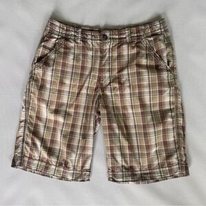 Lucky Brand Brown Neutral Plaid Shorts Men’s Size 36